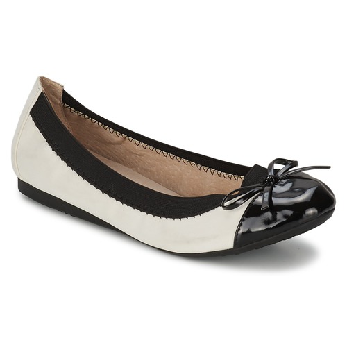 Chaussures Femme Ballerines / babies Moony Mood ELALA Blanc / Noir