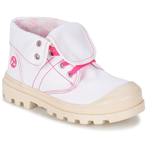 Chaussures Fille Boots Citrouille et Compagnie BASTINI Blanc