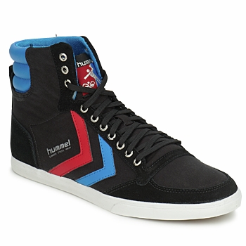 Chaussures Baskets montantes hummel TEN STAR HIGH CANVAS Noir / Bleu / Rouge