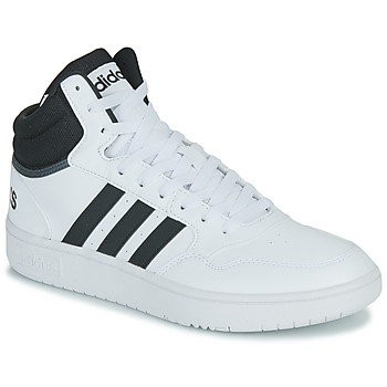 Boty Muži Kotníkové tenisky Adidas Sportswear HOOPS 3.0 MID Bílá / Černá