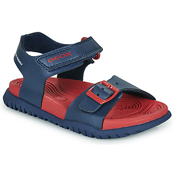 Boty Chlapecké Sandály Geox J SANDAL FUSBETTO BO Tmavě modrá / Červená