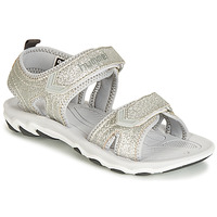 Boty Děti Sportovní sandály hummel SANDAL GLITTER JR Stříbrná       