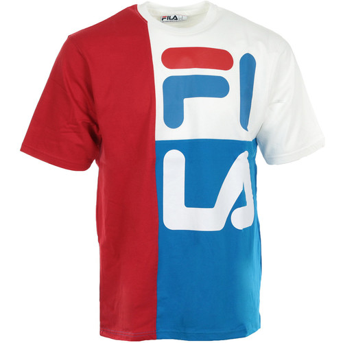 Kleidung Herren T-Shirts Fila Indo Colour Block Fit Tee Blau