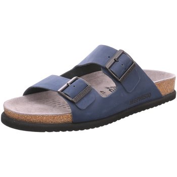 Schuhe Herren Pantoletten / Clogs Mephisto Offene NERIO SANDALBUCK 6045 NAVY P5121684 Blau