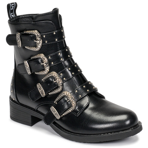 Schuhe Damen Boots Les Petites Bombes QUADRI Schwarz