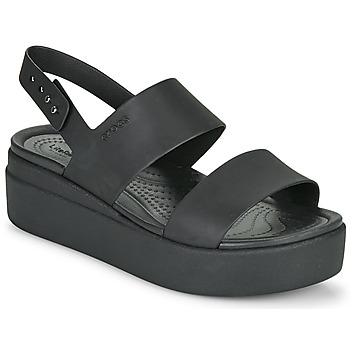 Schuhe Damen Sandalen / Sandaletten Crocs CROCS BROOKLYN LOW WEDGE W Schwarz