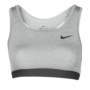 Kleidung Damen Sport BHs Nike DF SWSH BAND NONPDED BRA Grau / Schwarz