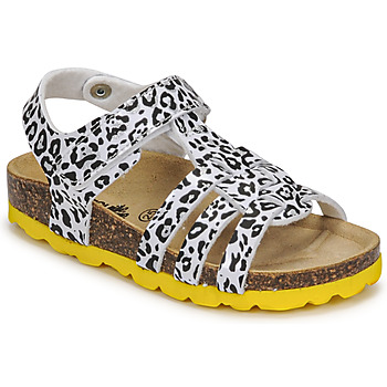 Schuhe Mädchen Sandalen / Sandaletten Citrouille et Compagnie JANISOL Leopard / Weiss / Schwarz