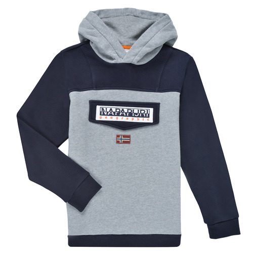 Kleidung Jungen Sweatshirts Napapijri BURGEE Grau / Schwarz