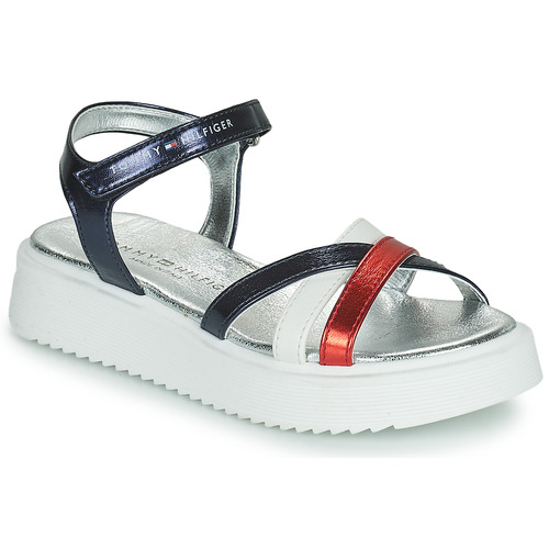 Schuhe Mädchen Sandalen / Sandaletten Tommy Hilfiger KINOA Blau / Weiss / Rot