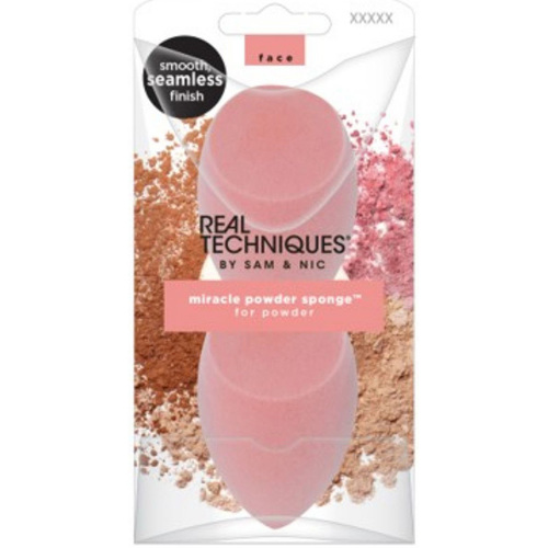 Beauty Damen Pinsel Real Techniques Miracle Powder Schwammpaket 2 Stck 