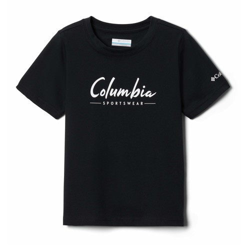 Kleidung Jungen T-Shirts Columbia VALLEY CREEK SS GRAPHIC SHIRT Schwarz