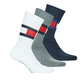 Accessoires Sportstrümpfe Tommy Hilfiger SOCK X3 Weiss / Marine / Grau