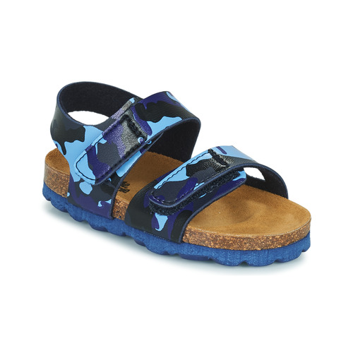 Schuhe Jungen Sandalen / Sandaletten Citrouille et Compagnie BELLI JOE Blau / Camouflage