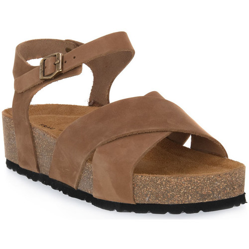 Schuhe Damen Sandalen / Sandaletten Frau NABUK SABBIA Beige