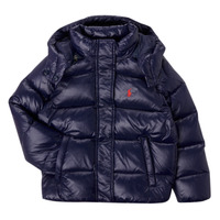 Kleidung Mädchen Daunenjacken Polo Ralph Lauren SLD DWN JKT-OUTERWEAR-BOMBER Marine