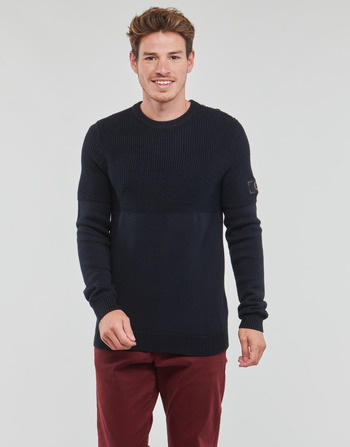 Kleidung Herren Pullover Jack & Jones JJSPENCER KNIT CREW NECK Marine