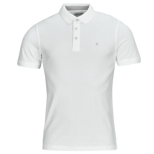 Kleidung Herren Polohemden Jack & Jones JJEPAULOS POLO SS Weiss