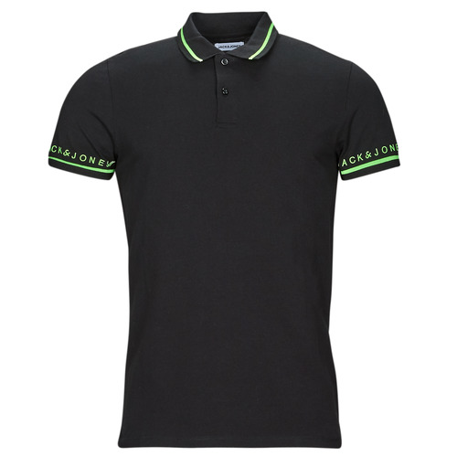 Kleidung Herren Polohemden Jack & Jones JJGLOBUS POLO SS Schwarz