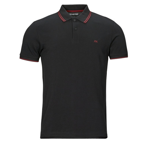 Kleidung Herren Polohemden Selected SLHDANTE SPORT Schwarz