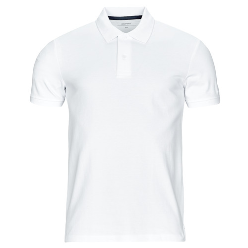 Kleidung Herren Polohemden Esprit solid po pi Weiss