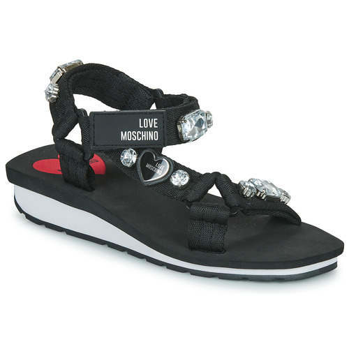 Schuhe Damen Sandalen / Sandaletten Love Moschino FLOW LOVE Schwarz