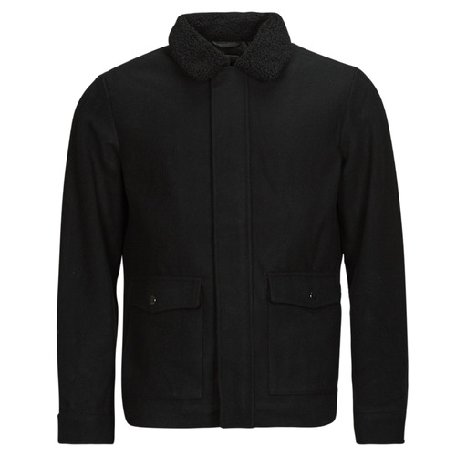 Kleidung Herren Jacken Jack & Jones JJZAC WOOL JACKET Schwarz