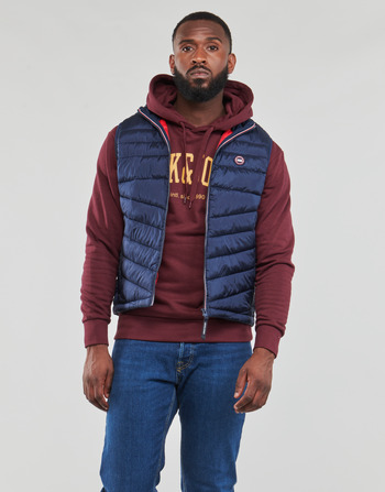 Kleidung Herren Daunenjacken Jack & Jones JJEFLY BODYWARMER COLLAR Marine