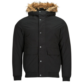 Kleidung Herren Parkas Jack & Jones JJCHAMP BOMBER JACKET FUR Schwarz