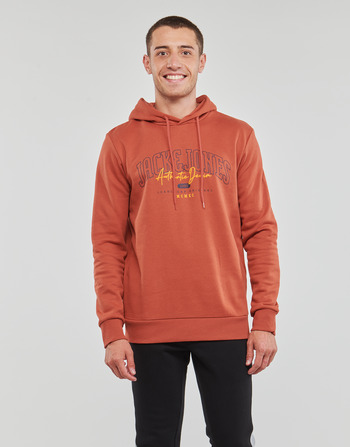 Kleidung Herren Sweatshirts Jack & Jones JJLARRY SWEAT HOOD Bordeaux