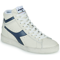 Schuhe Sneaker High Diadora GAME L HIGH WAXED Weiss / Marine