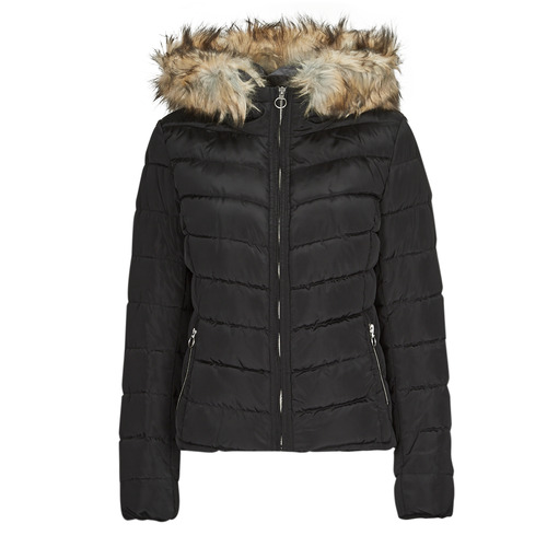 Kleidung Damen Daunenjacken Only ONLELLAN QUILTED HOOD JACKET CC OTW Schwarz