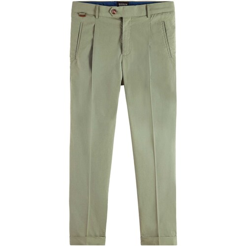 Kleidung Herren Hosen Scotch & Soda Blake- Dressed Poplin Chino Grün