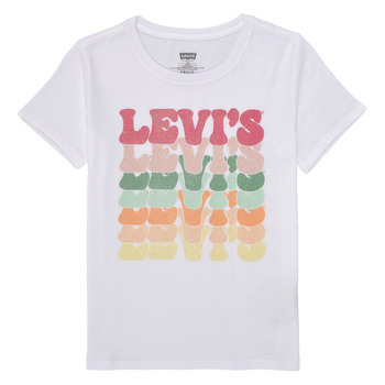 Kleidung Mädchen T-Shirts Levi's ORGANIC RETRO LEVIS SS TEE Multicolor / Weiss