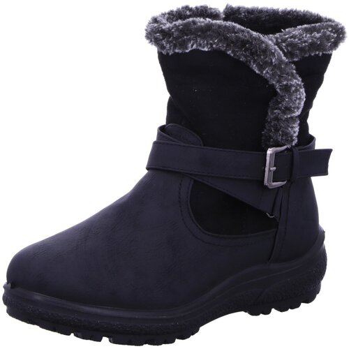 Schuhe Damen Stiefel Scandi Stiefeletten 262-0166-A1 Schwarz