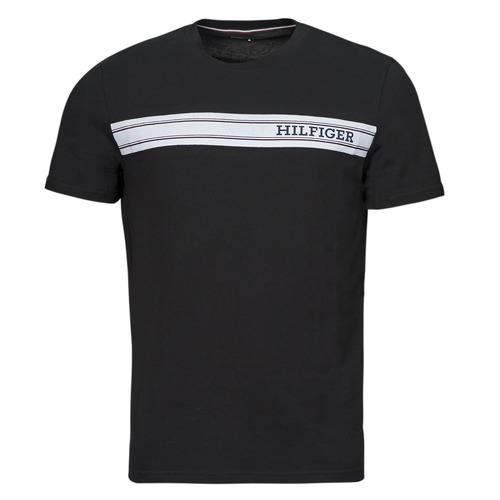 Kleidung Herren T-Shirts Tommy Hilfiger MONOTYPE STRIPE Schwarz