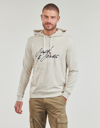 Kleidung Herren Sweatshirts Jack & Jones JJZURI SWEAT HOOD Beige