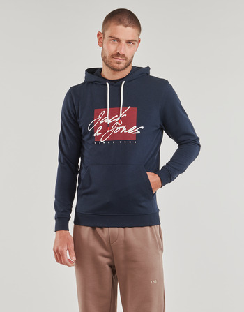 Kleidung Herren Sweatshirts Jack & Jones JJZURI SWEAT HOOD Marine