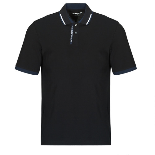 Kleidung Herren Polohemden Jack & Jones JJSTEEL POLO SS Schwarz