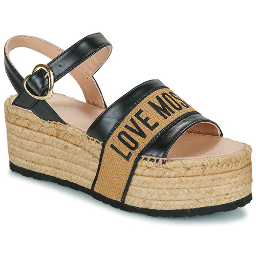 Schuhe Damen Sandalen / Sandaletten Love Moschino SANDAL JA16296I0I Schwarz / Beige