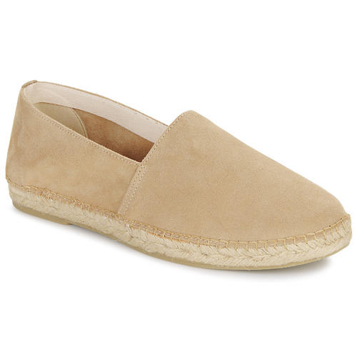 Schuhe Herren Leinen-Pantoletten mit gefloch Selected SLHAJO NEW SUEDE ESPADRILLES B Beige