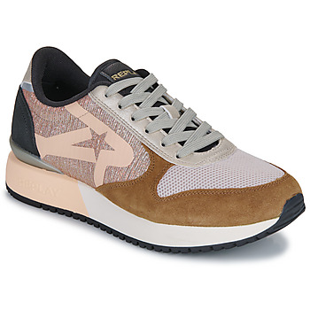 Schuhe Damen Sneaker Low Replay FIBER W UNITED Braun / Beige / Rosa