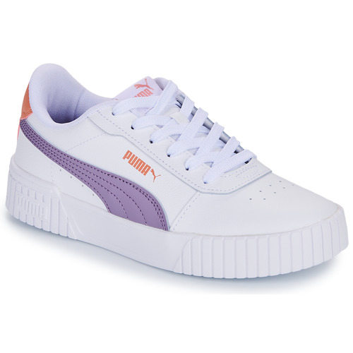 Schuhe Mädchen Sneaker Low Puma Carina 2.0 Jr Weiss / Violett / Orange