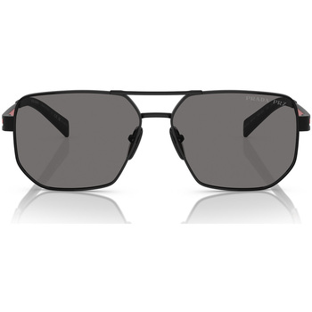 Uhren & Schmuck Sonnenbrillen Prada Linea Rossa PS51ZS 1BO02G Polarisierte Sonnenbrille Schwarz