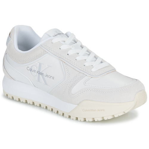 Schuhe Damen Sneaker Low Calvin Klein Jeans TOOTHY RUNNER IRREGULARLINES Weiss