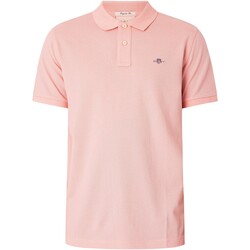 Kleidung Herren Polohemden Gant Reguläres Shield-Pique-Poloshirt Rosa