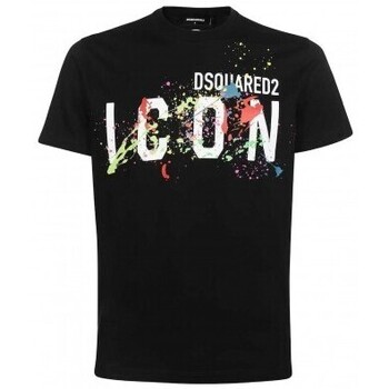 Kleidung Sweatshirts Dsquared T-Shirt Icon Homme noir Schwarz