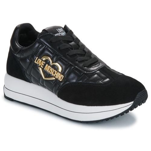 Schuhe Damen Sneaker Low Love Moschino DAILY RUNNING Schwarz / Gold