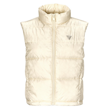 Kleidung Damen Daunenjacken Guess NEW 4G LOGO PADDED VEST Beige