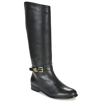 Schuhe Damen Klassische Stiefel Lauren Ralph Lauren BROOKE TALL-BOOTS-TALL BOOT Schwarz